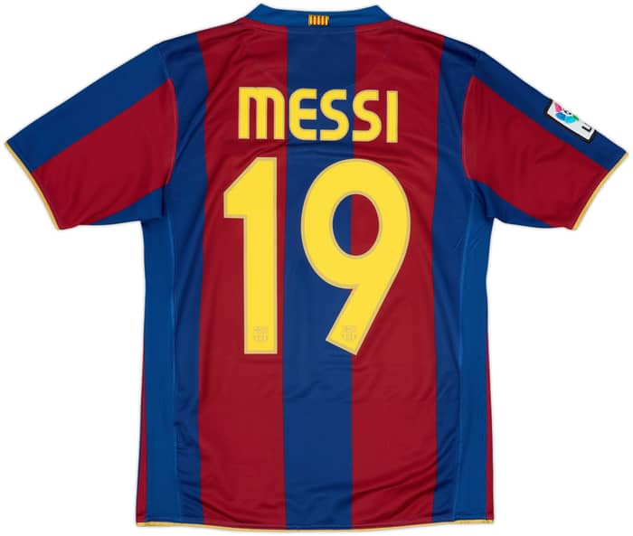 2007-08 Barcelona Home Shirt Messi #19 - 6/10 - (15-16 Years)