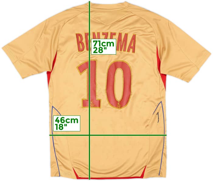 2007-08 Lyon Away Shirt Benzema #10 - 4/10 - (S)