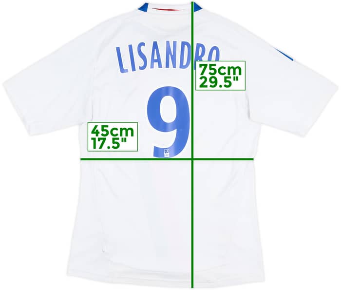 2010-11 Lyon Home Shirt Lisandro #9 - 5/10 - (S)