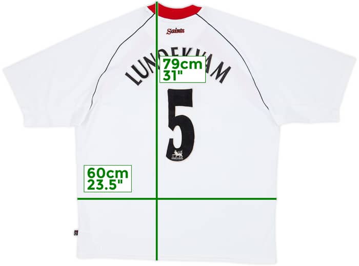 2002-03 Southampton Away Shirt Lundekvam #5 - 7/10 - (XL)