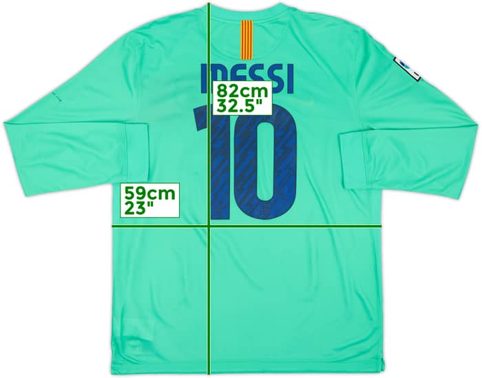 2010-11 Barcelona Away L/S Shirt Messi #10 - 8/10 - (XL)