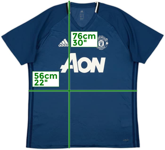 2016-17 Manchester United adizero Training Shirt - 8/10 - (XL)