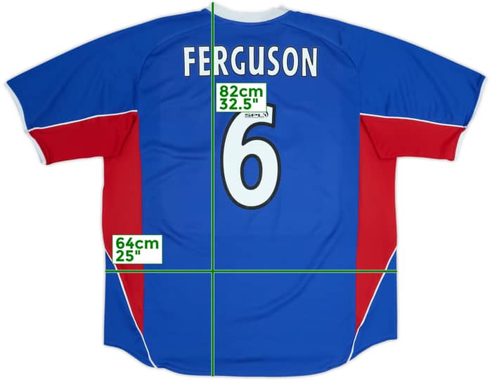 Camiseta de local del Rangers 2001-02 Ferguson #6 - 7/10 - (3XL)