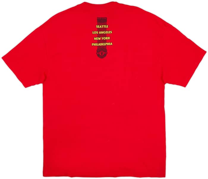 2003-04 Manchester United Nike Cotton Tee USA Tour 2003 - 7/10 - (L)