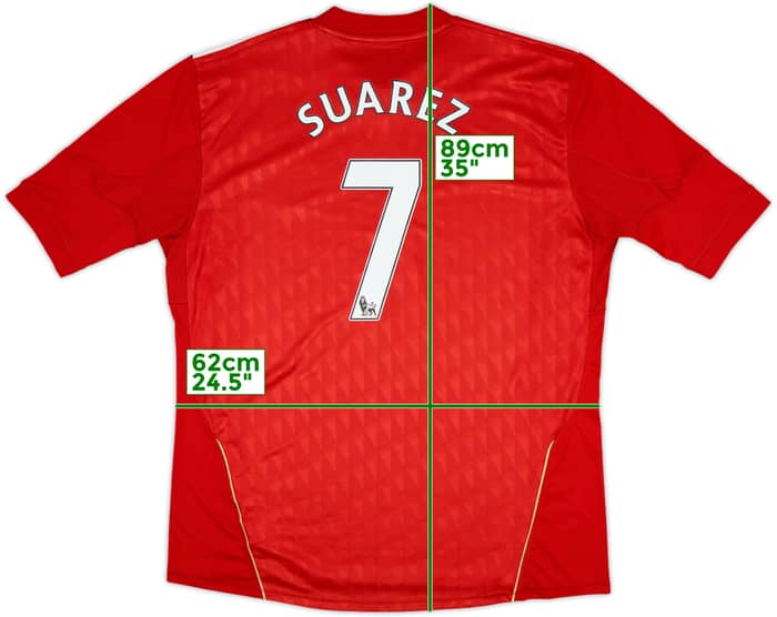 2010-12 Liverpool Home Shirt Suarez #7 - 5/10 - (XXL)