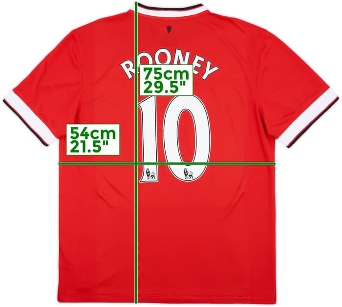 2014-15 Manchester United Home Shirt Rooney #10 - 6/10 - (L)
