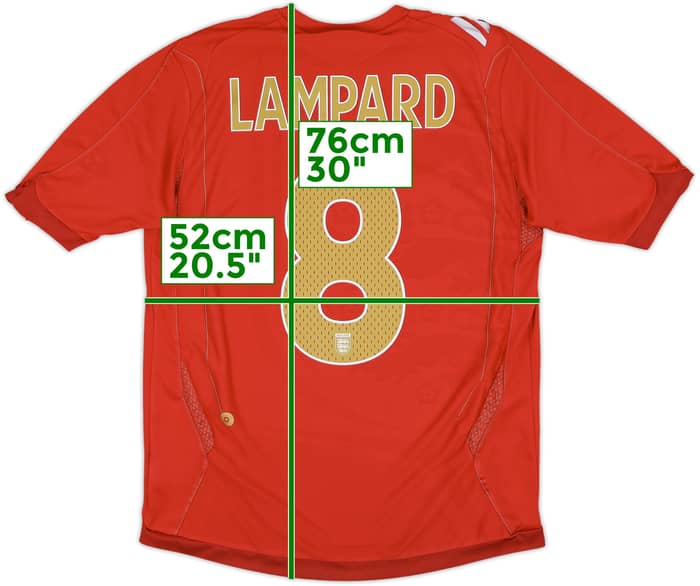 2006-08 England Away Shirt Lampard #8 - 5/10 - (M)