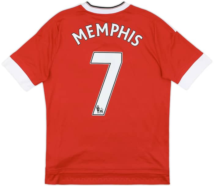 2015-16 Manchester United Home Shirt Memphis #7 - 8/10 - (L.Boys)