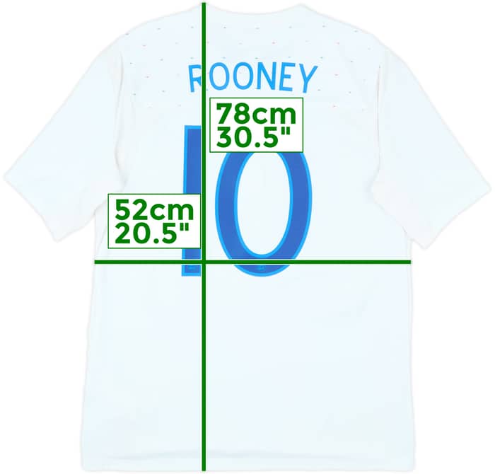 2010-11 England Home Shirt Rooney #10 - 8/10 - (L)