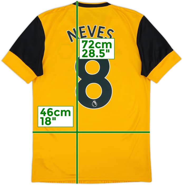 2020-21 Wolves Home Shirt Neves #8 - 8/10 - (S)
