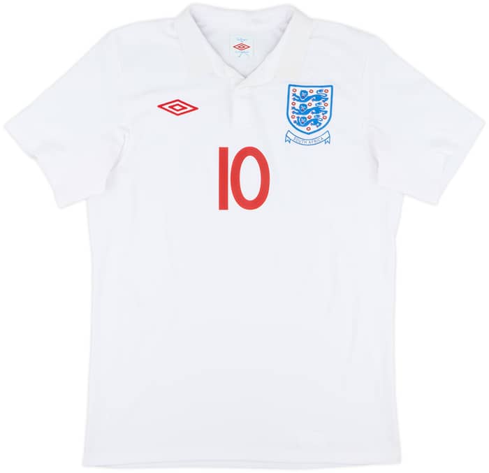 2009-10 England 'South Africa' Home Shirt Rooney #10 - 9/10 - (M)