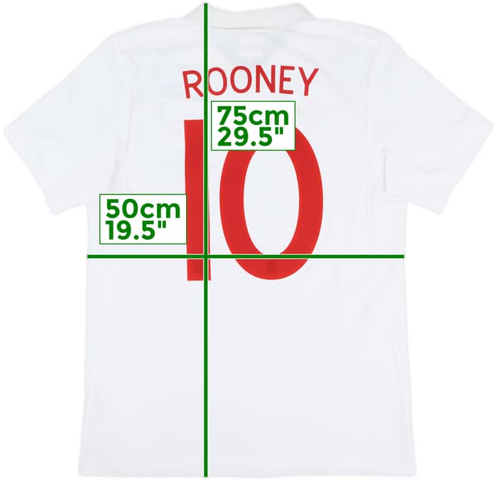 2009-10 England 'South Africa' Home Shirt Rooney #10 - 9/10 - (M)