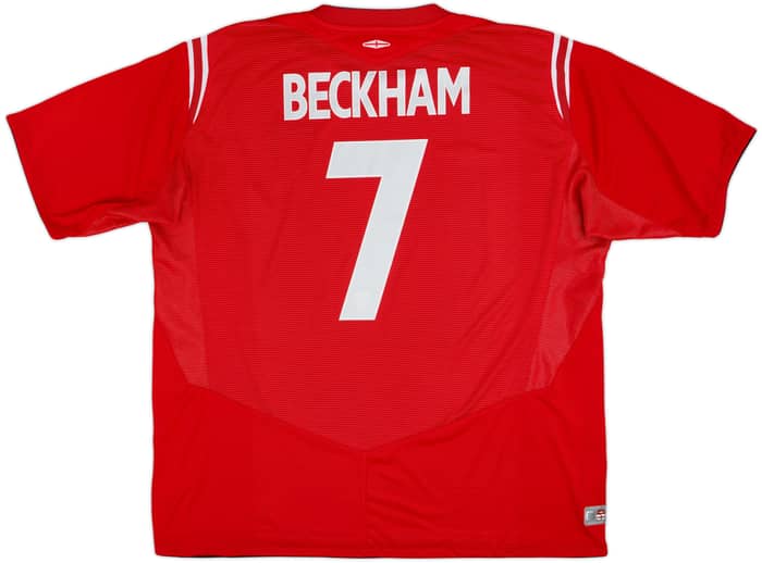 2004-06 England Away Shirt Beckham #7 - 9/10 - (3XL)
