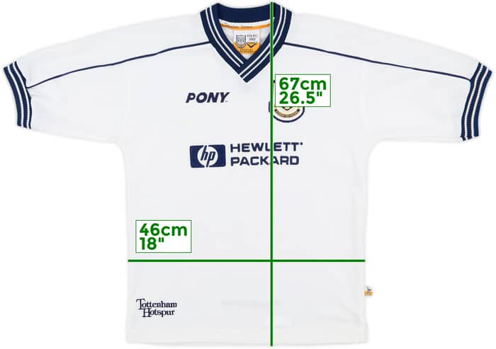 1997-99 Tottenham Home Shirt - 6/10 - (Y)