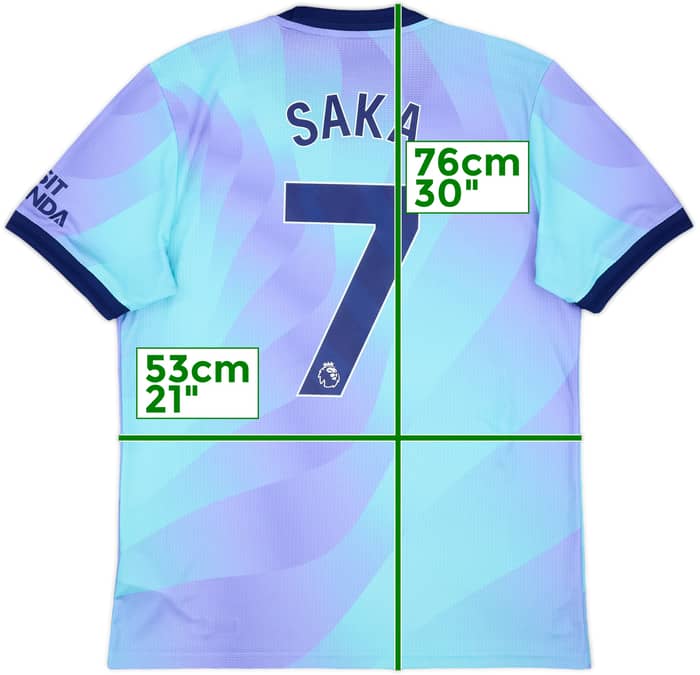 2024-25 Arsenal Authentic Third Shirt Saka #7 - 8/10 - (L)