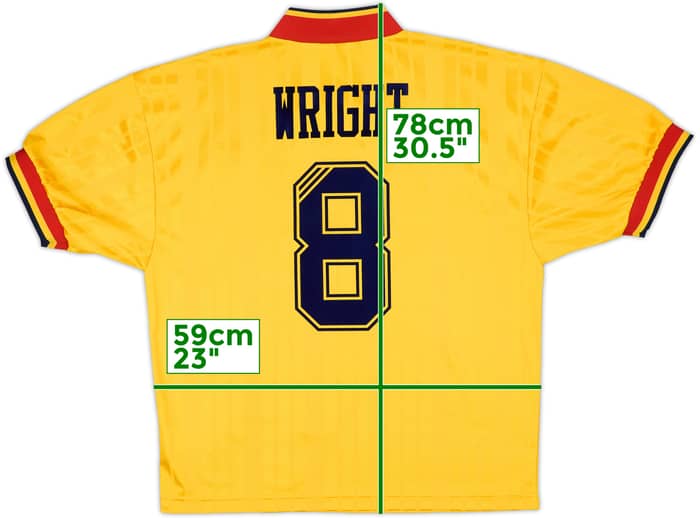 2021-22 Arsenal adidas Retro 1993-94 Away Shirt Wright #8 - 8/10 - (M)