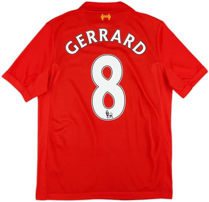 2012-13 Liverpool Home Shirt Gerrard #8 - 8/10 - (XL.Boys)
