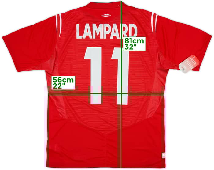 2004-06 England Away Shirt Lampard #11 (L)