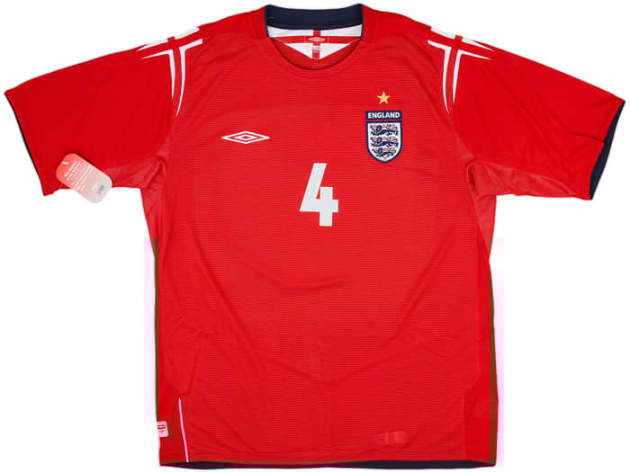 2004-06 England Away Shirt Gerrard #4 (XL)
