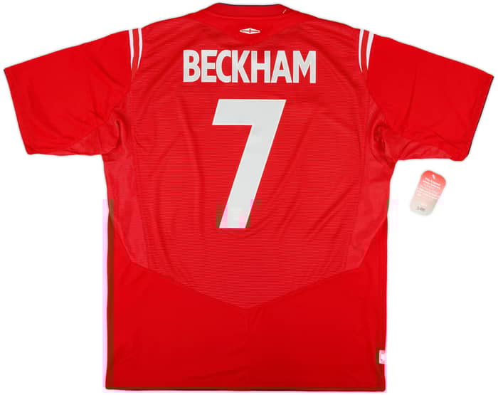 2004-06 England Away Shirt Beckham #7 (XL)