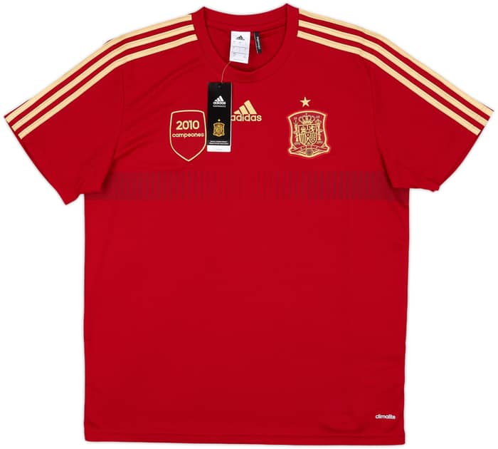 2013-14 Spain '2010 Campeones' adidas Training Shirt (L)