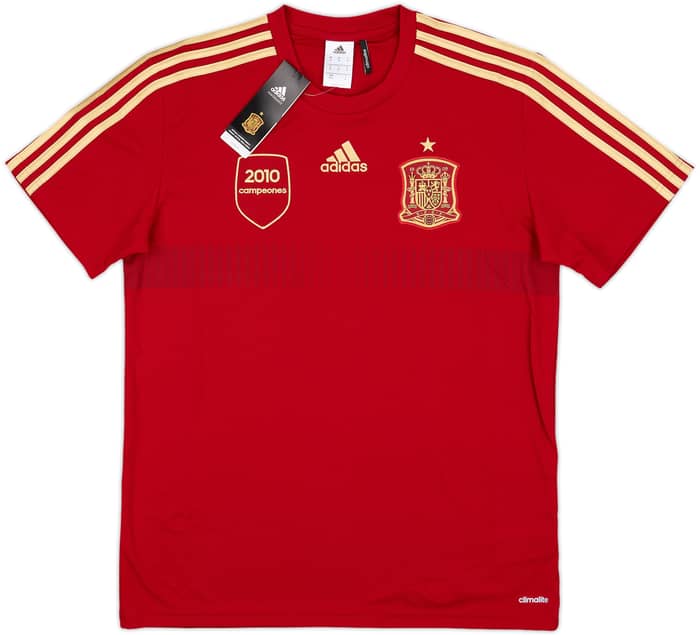 2013-14 Spain '2010 Campeones' adidas Training Shirt (M)