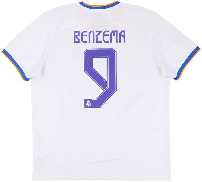 2021-22 Real Madrid Home Shirt Benzema #9 - 8/10 - (XL)