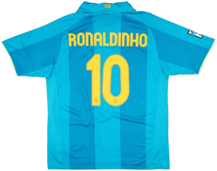 2007-09 Barcelona Away Shirt Ronaldinho #10 - 9/10 - (XL)