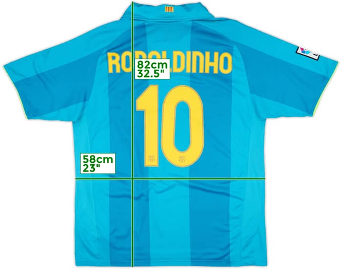 2007-09 Barcelona Away Shirt Ronaldinho #10 - 9/10 - (XL)
