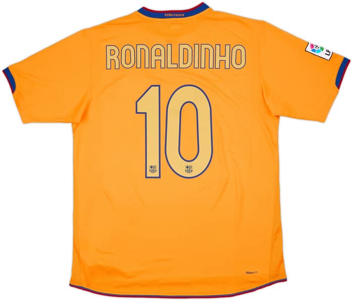 2006-08 Barcelona Away Shirt Ronaldinho #10 - 9/10 - (L)