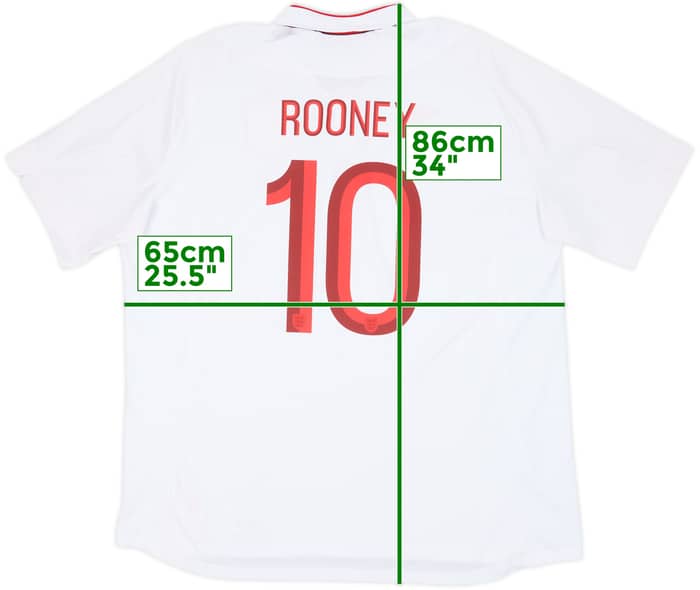2012-13 England Home Shirt Rooney #10 - 9/10 - (3XL)