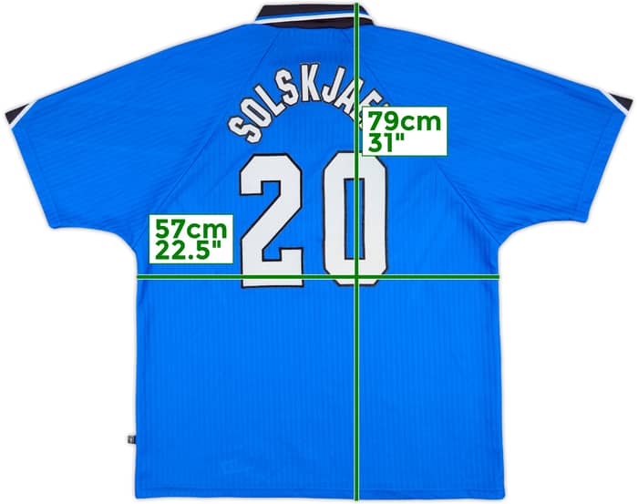 1996-98 Manchester United Third Shirt Solskjaer #20 - 8/10 - (XL)
