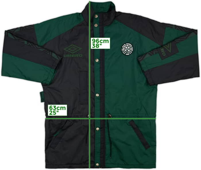 1995-96 Celtic Umbro Padded Bench Coat - 9/10 - (L)