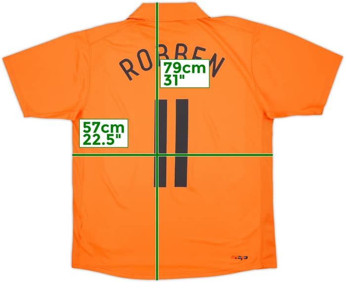 2006-08 Netherlands Home Shirt Robben #11 - 7/10 - (L)