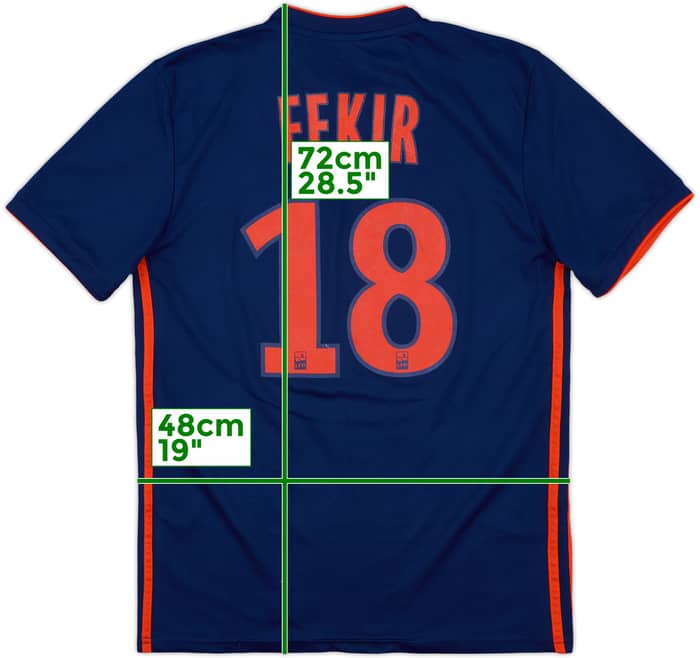 2018-19 Lyon Away Shirt Fekir #18 - 6/10 - (S)