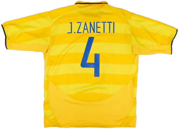 2003-04 Inter Milan Away Shirt J.Zanetti #4 - 6/10 - (XL)