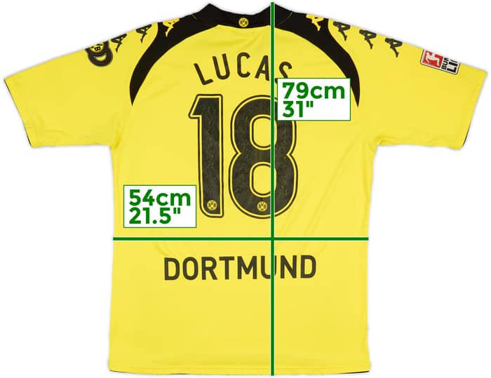 2009-10 Borussia Dortmund Home Shirt Lucas #18 - 6/10 - (XL)