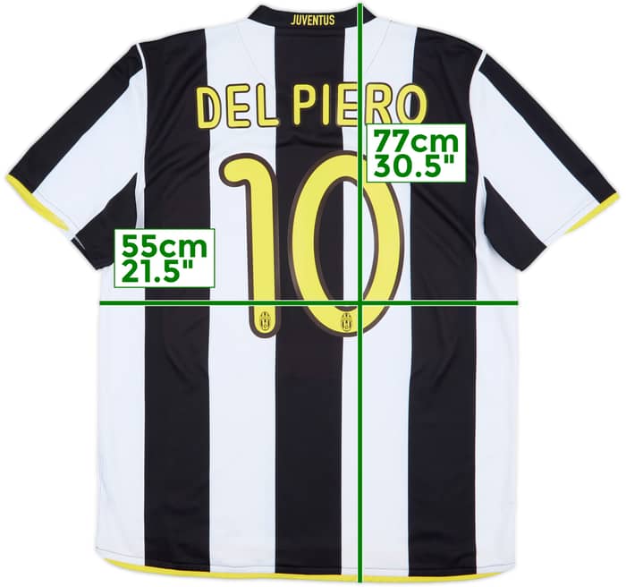2008-09 Juventus Home Shirt Del Piero #10 - 8/10 - (L)