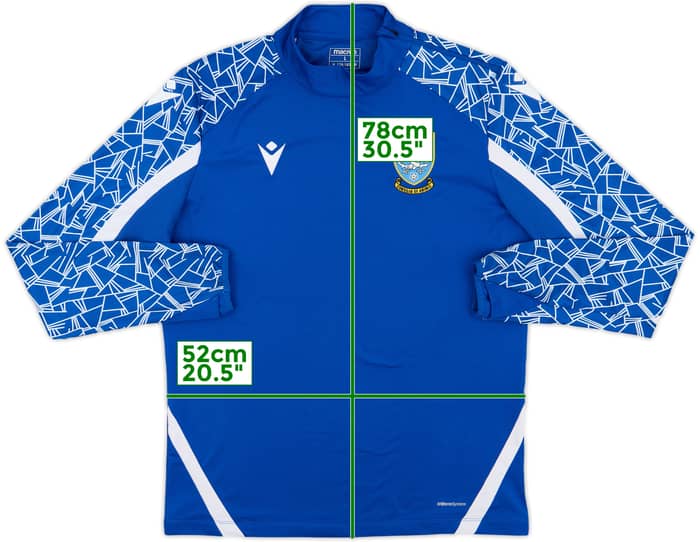 2021-22 Sheffield Wednesday Macron 1/4 Zip Training Top - 8/10 - (L)