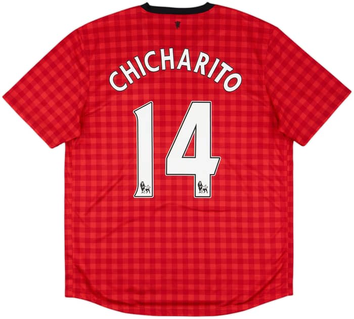 2012-13 Manchester United Home Shirt Chicharito #14 - 9/10 - (XL)