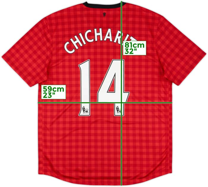 2012-13 Manchester United Home Shirt Chicharito #14 - 9/10 - (XL)