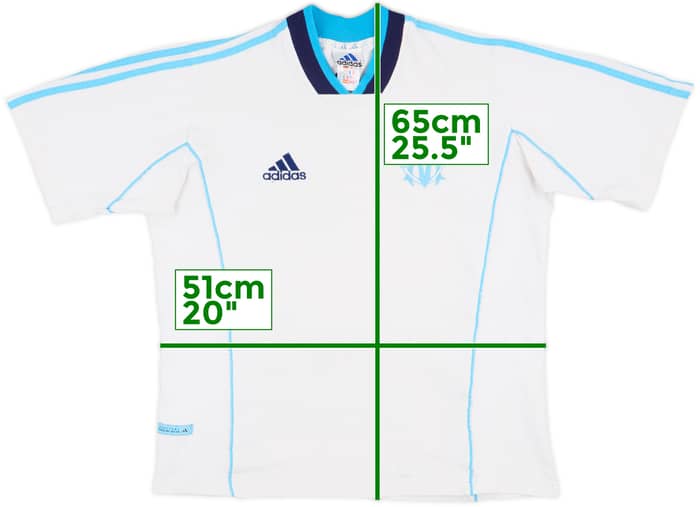 1999-00 Marseille adidas Cotton Shirt - 7/10 - (S)