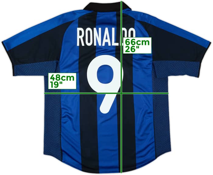 2001-02 Inter Milan Home Shirt Ronaldo #9 - 5/10 - (S)
