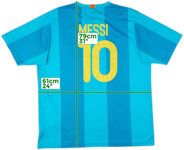 2007-09 Barcelona Basic Away Shirt Messi #10 - 5/10 - (XL)