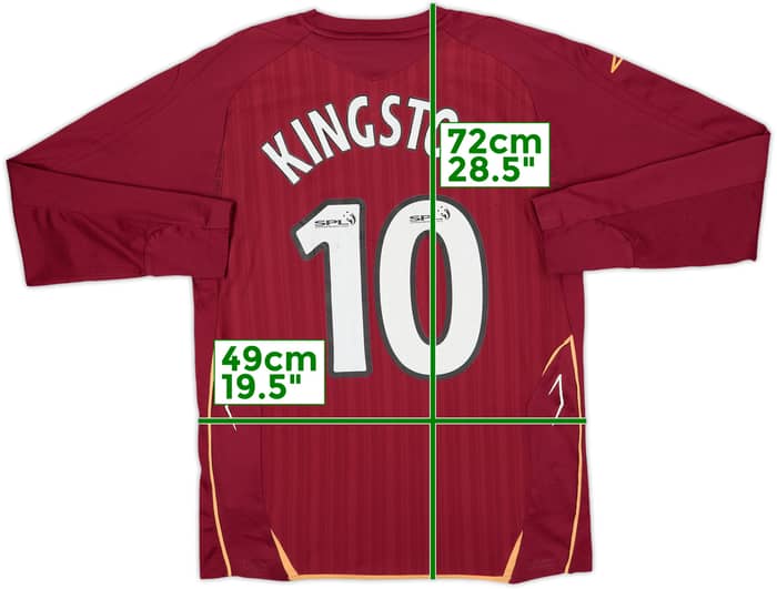 2007-08 Hearts Home L/S Shirt Kingston #10 - 7/10 - (S)