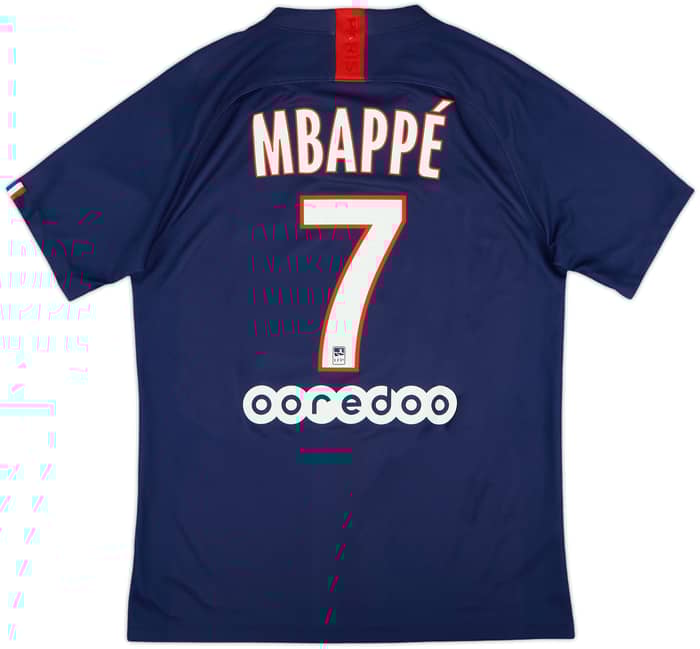 2019-20 Paris Saint-Germain Home Shirt Mbappe #7 - 8/10 - (M)