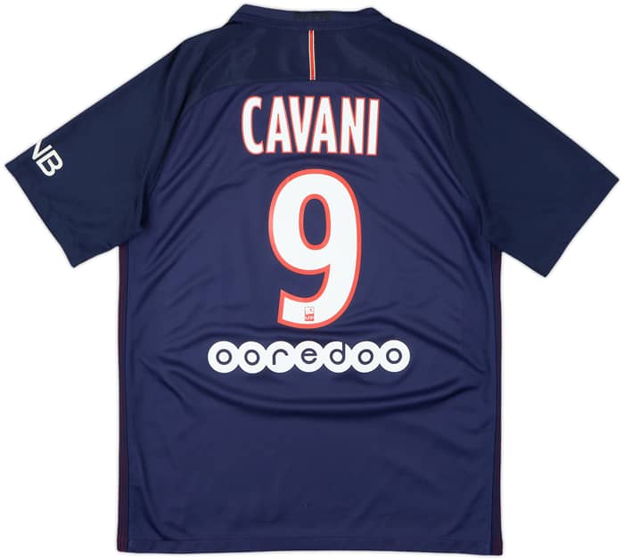 2016-17 Paris Saint-Germain Home Shirt Cavani #9 - 7/10 - (M)