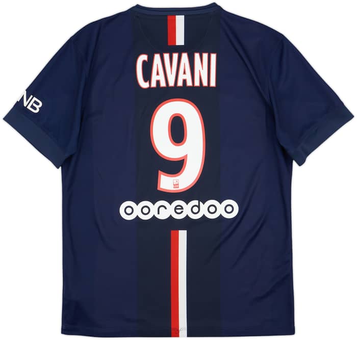 2014-15 Paris Saint-Germain Home Shirt Cavani #9 - 8/10 - (M)