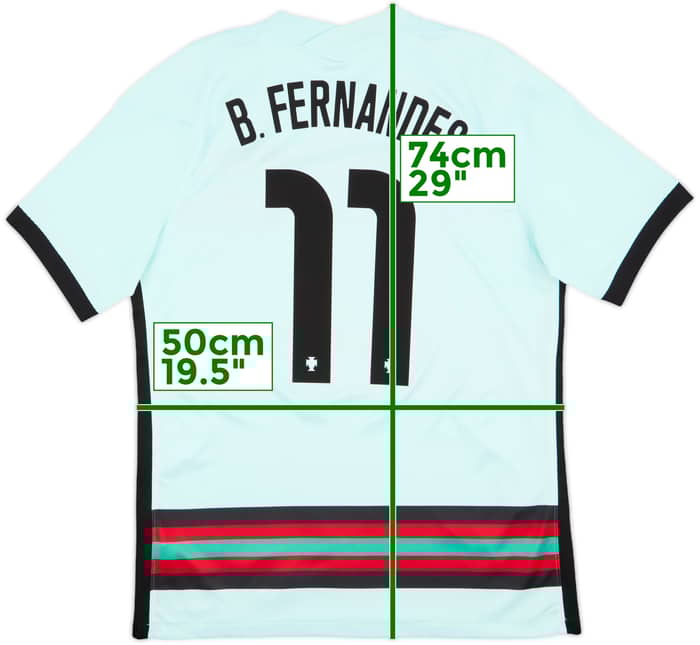 2020-22 Portugal Away Shirt B.Fernandes #11 - 7/10 - (M)