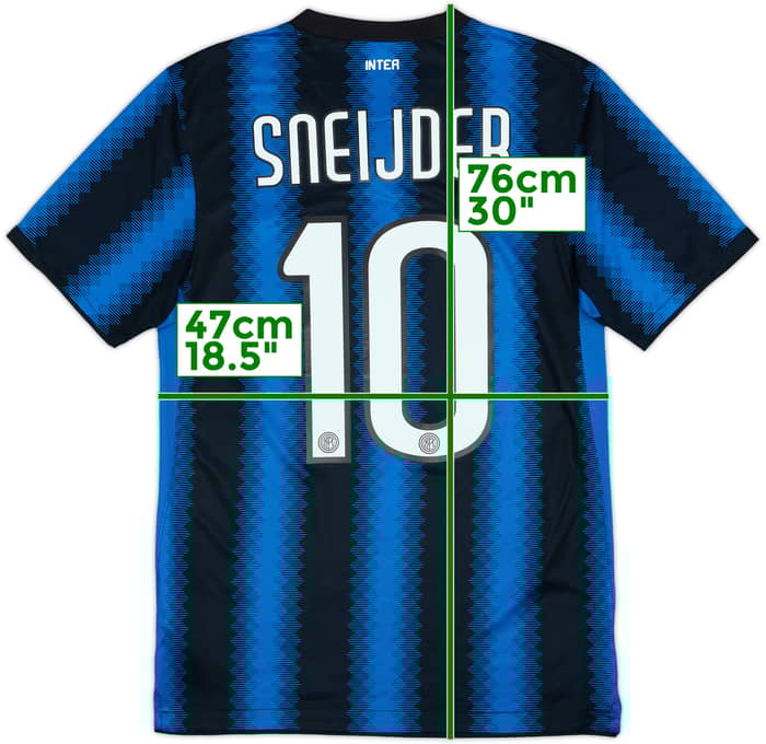2010-11 Inter Milan Home Shirt Sneijder #10 - 8/10 - (S)
